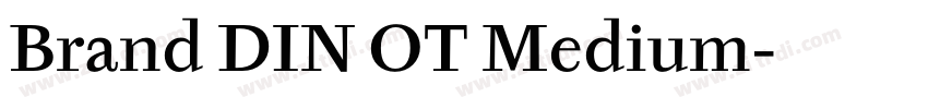 Brand DIN OT Medium字体转换